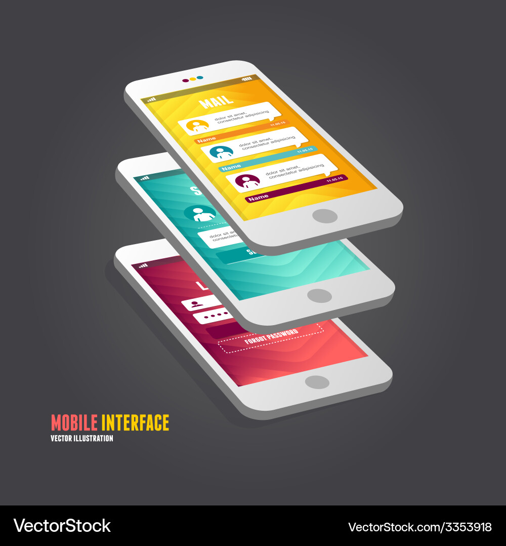 Modern UI Elements & Icons Vector Image