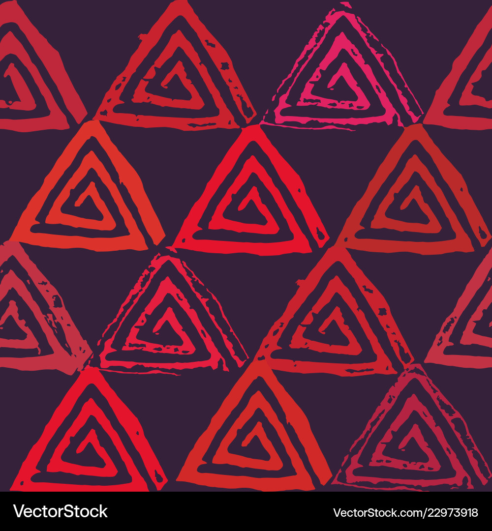 Seamless pattern with textured triangles Seamless pattern with textured triangles vector image