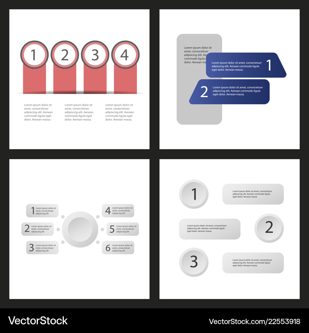 Set of infographic template for your presentation Set of infographic template for your presentation Vector Image