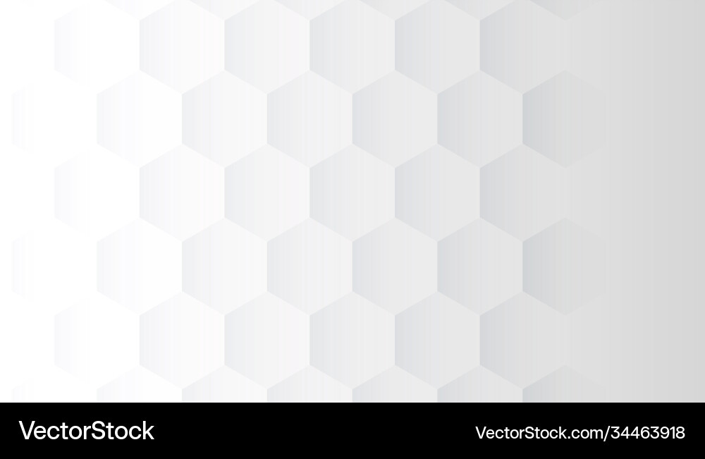 White background with 3d hexagonal pattern design Vector Image