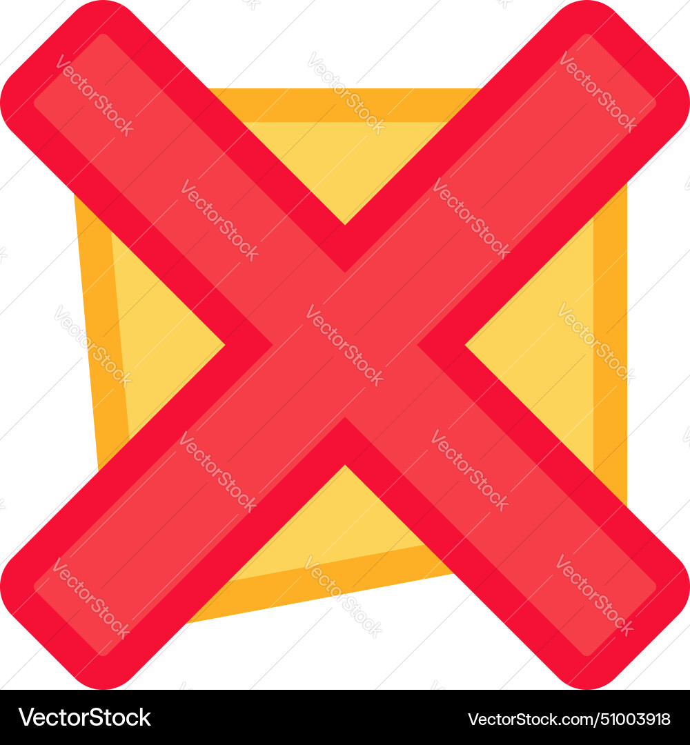 Wrong mark cross icon negative choice button Wrong mark cross icon negative choice button vector image