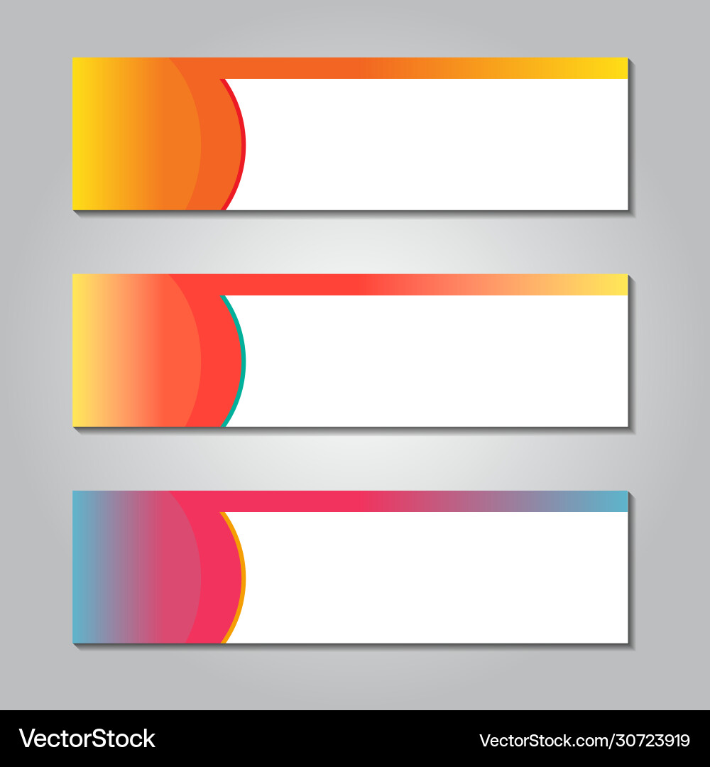 Abstract design web banner colorful gradient Abstract design web banner colorful gradient Vector Image