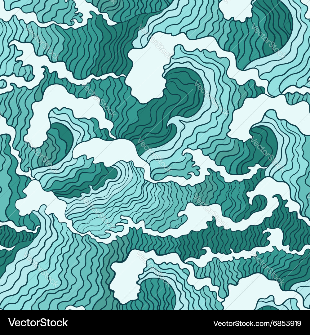 Abstract Ocean Wave Pattern Vector Image