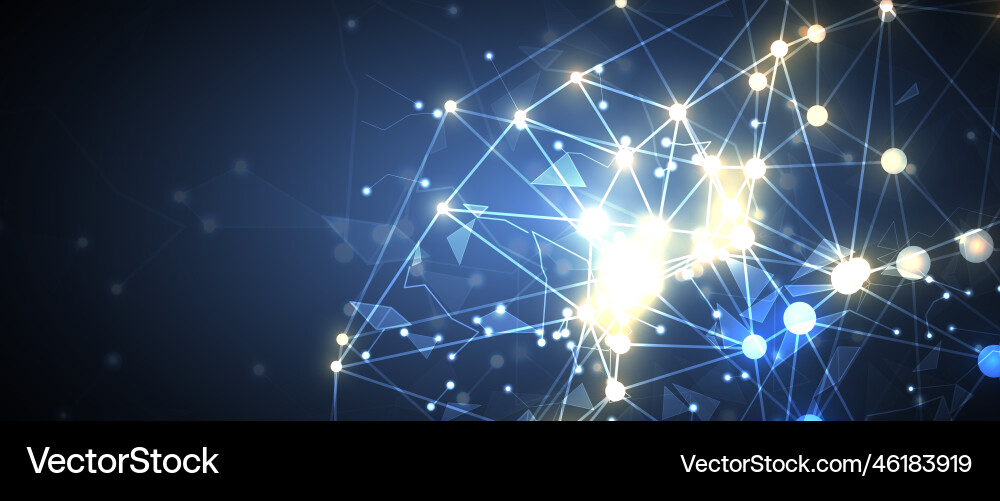 Artificial intelligence technology web background Artificial intelligence technology web background vector image