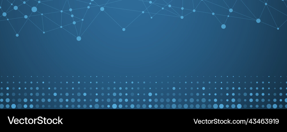 Blue Dot & Line Abstract Background Vector Image