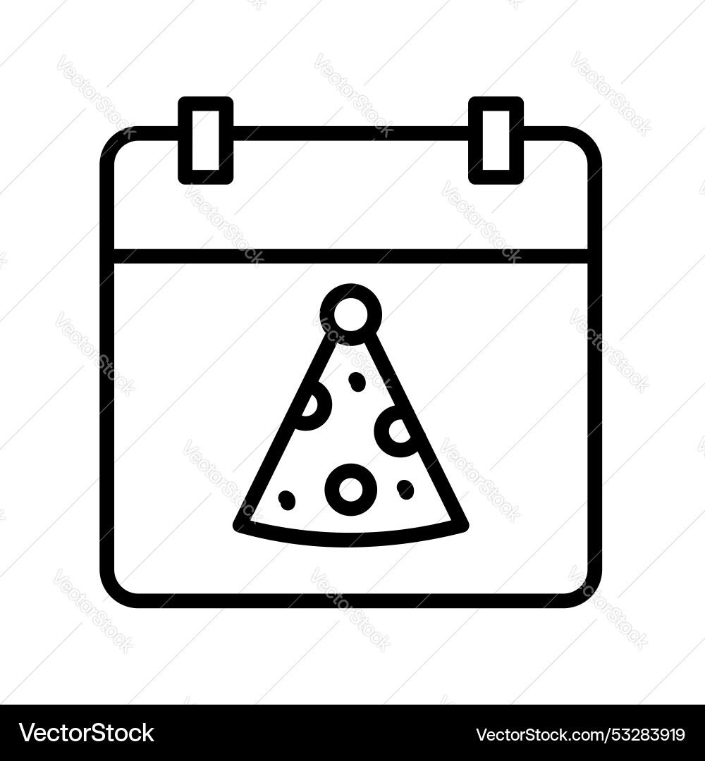 Calendar icon outline style design isolated Vector Image