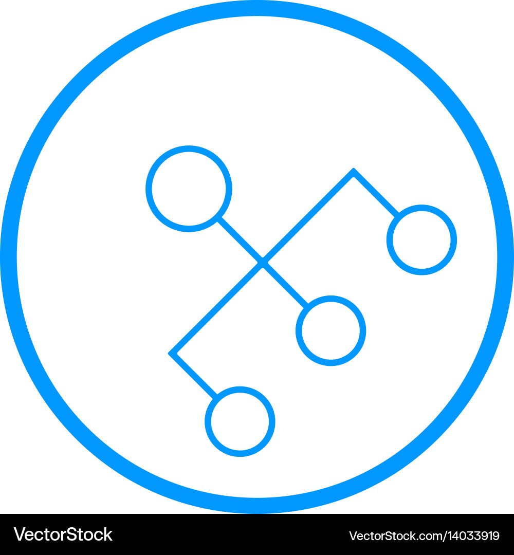 Chain of command line icon vector image