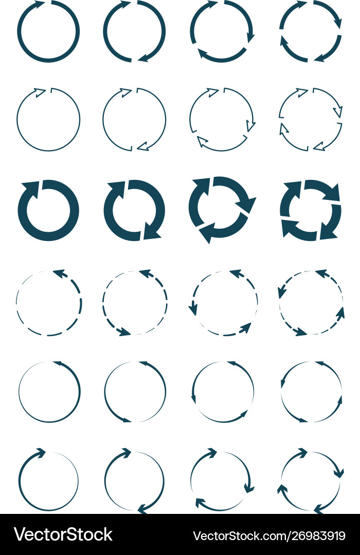 Circular Arrow Forms & Shapes Vector Image