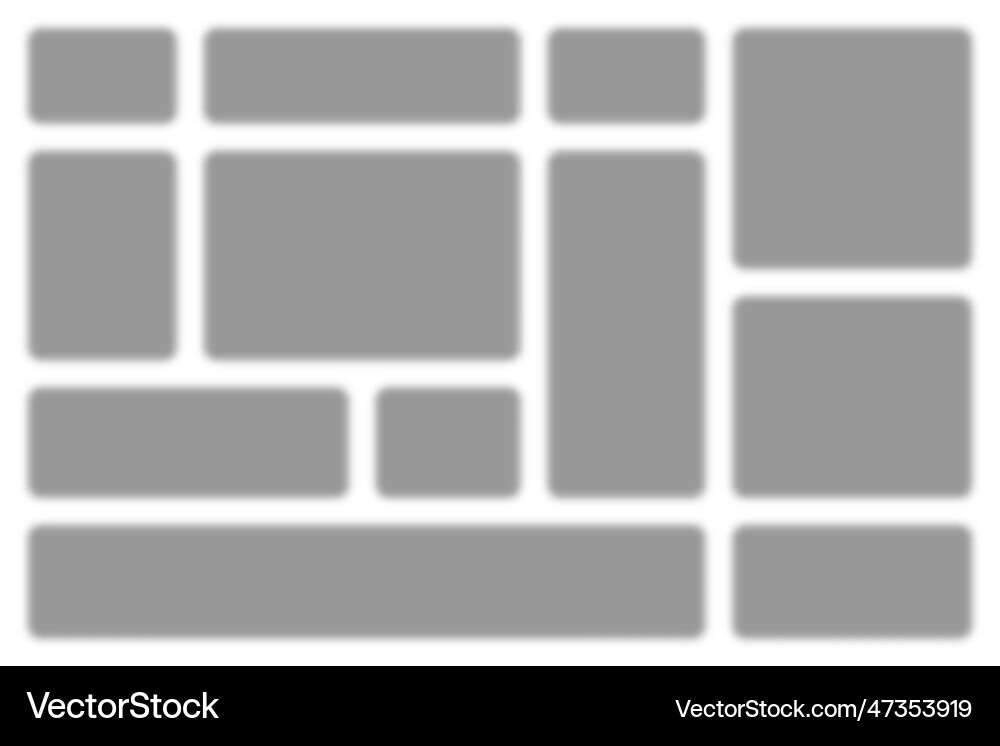 Collection of realistic rectangular shadows vector image