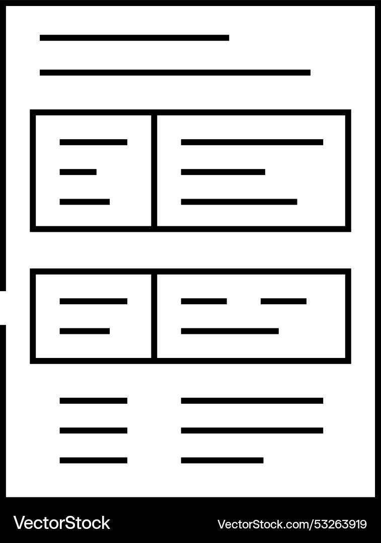 Form list line icon vector image