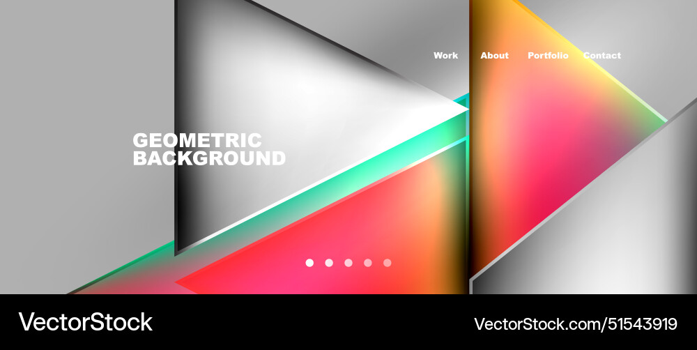 Gradient triangle geometric minimal wallpaper Vector Image