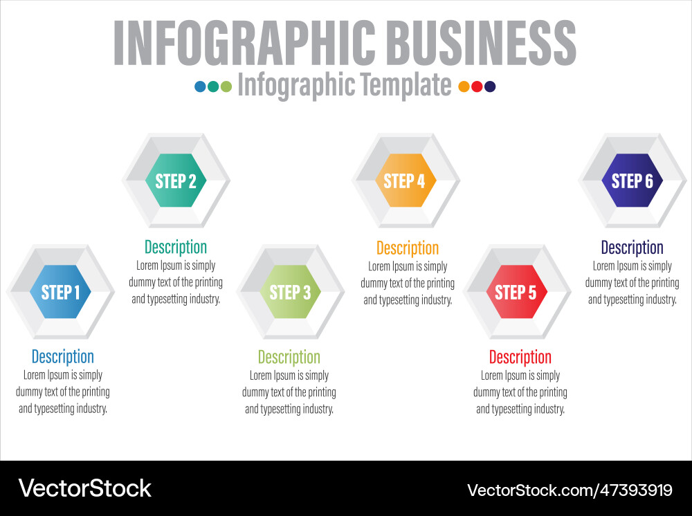 Infographic design template with numbers 6 option Infographic design template with numbers 6 option vector image