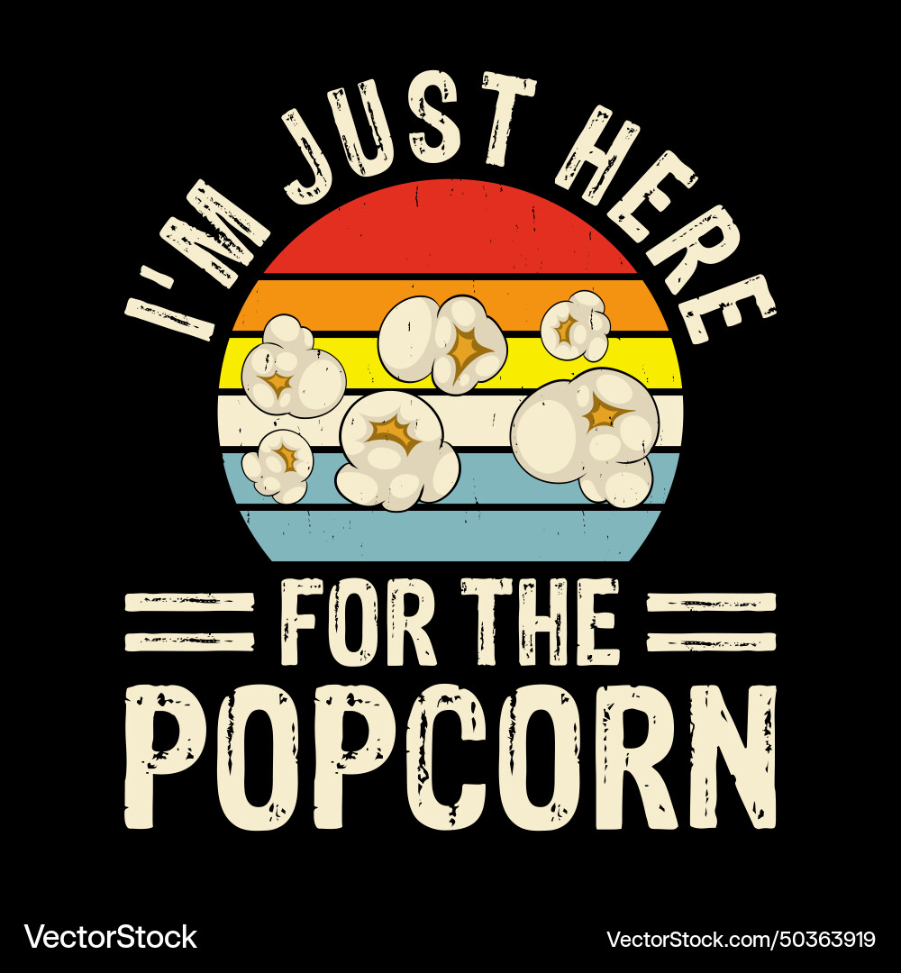 Kino Snack Retro Vintage Popcorn T-Shirt Design Kino Snack Retro Vintage Popcorn T-Shirt Design vektorbild