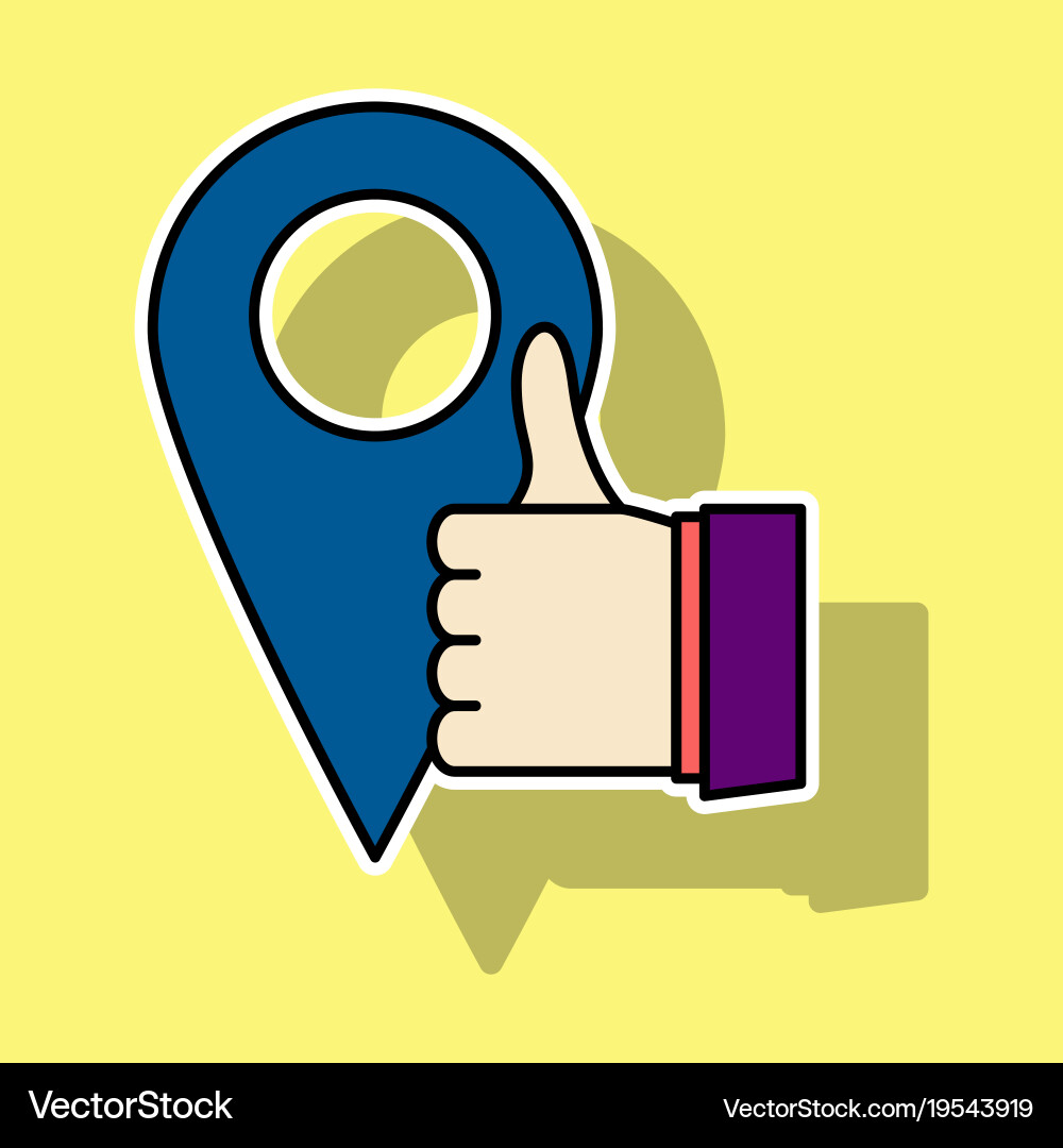 Like icon sticker web pointer in eps 10 vector image