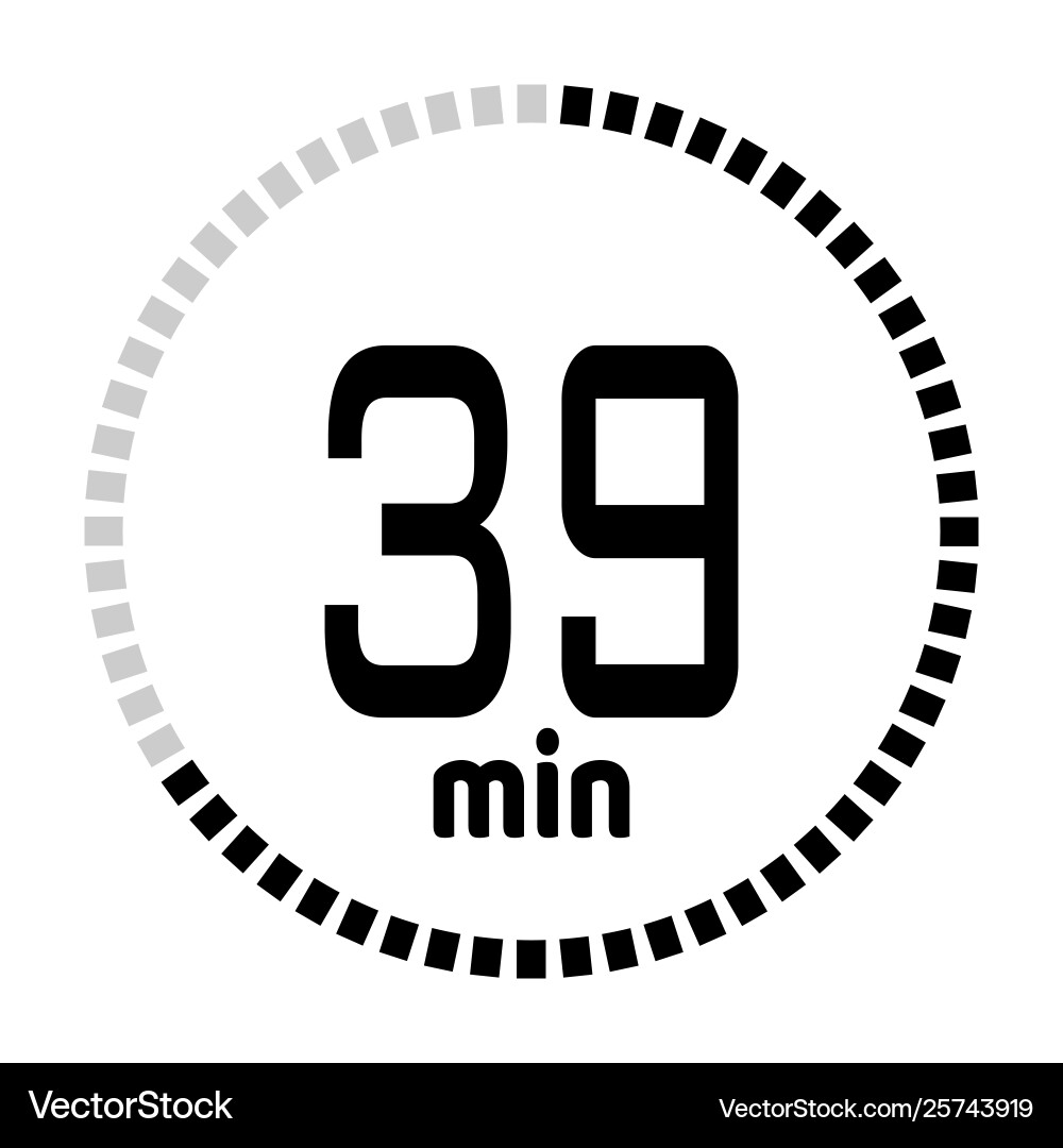Minutes countdown timer vector image