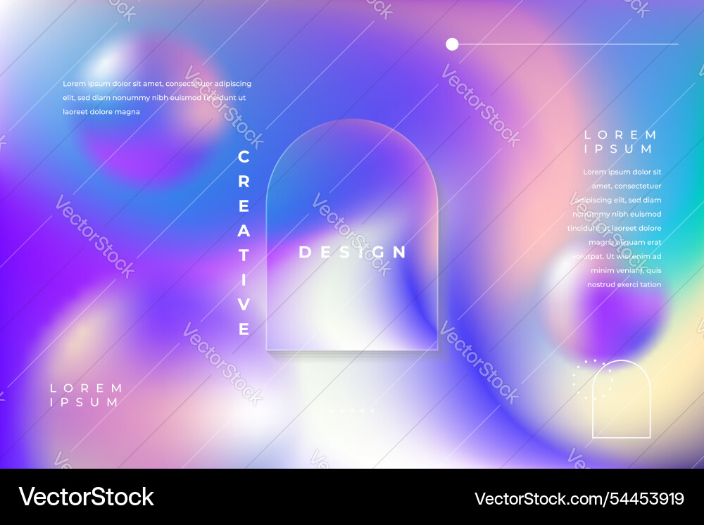 Morph background soft gradient colors with window vector image