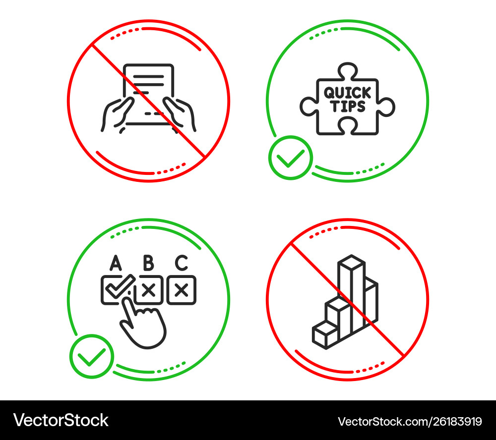 Quick tips receive file and correct checkbox Quick tips receive file and correct checkbox vector image