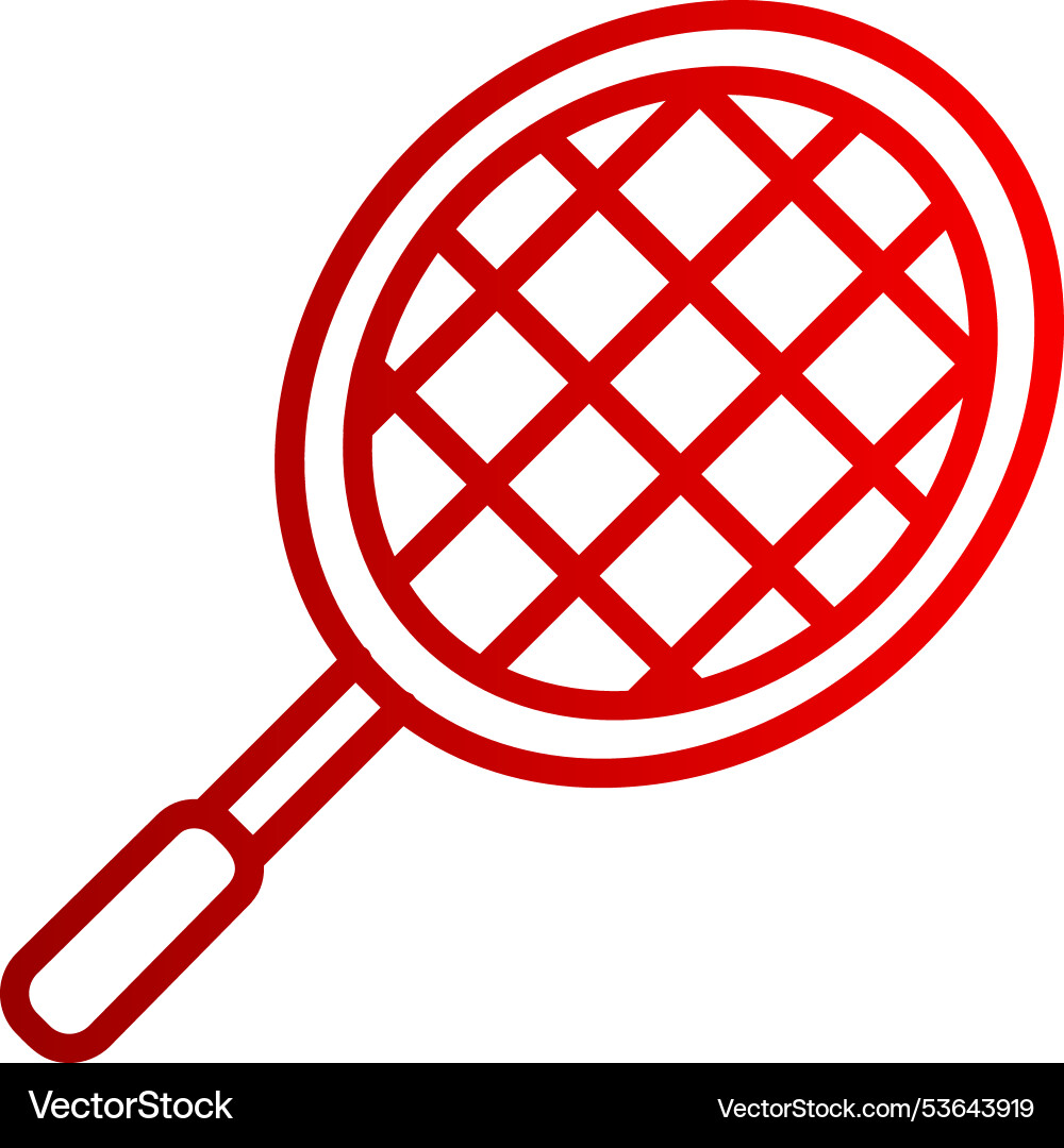 Racket line gradient icon Vector Image