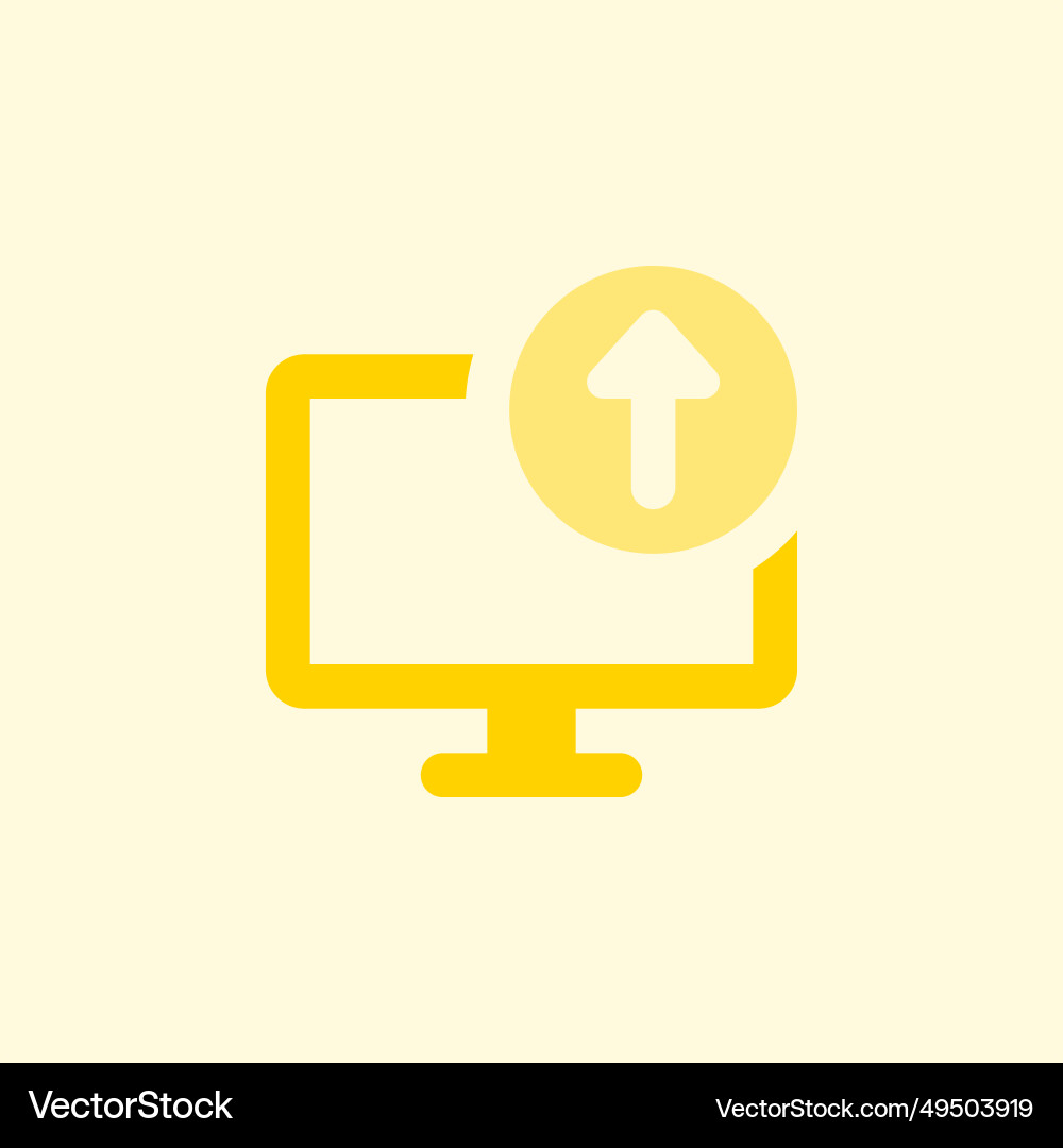 Sending data or files to the monitor vector image