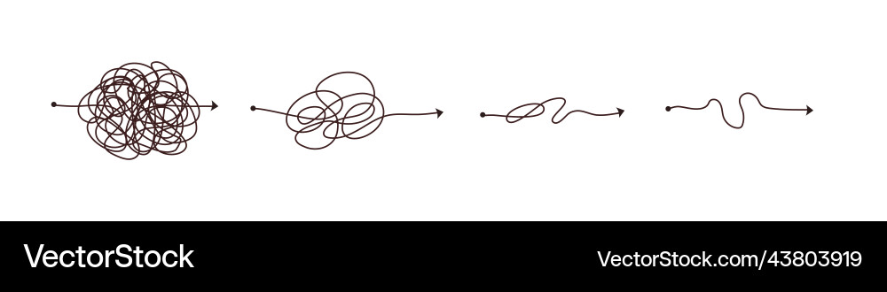 Simple line and complex easy way scribble doodle Simple line and complex easy way scribble doodle vector image