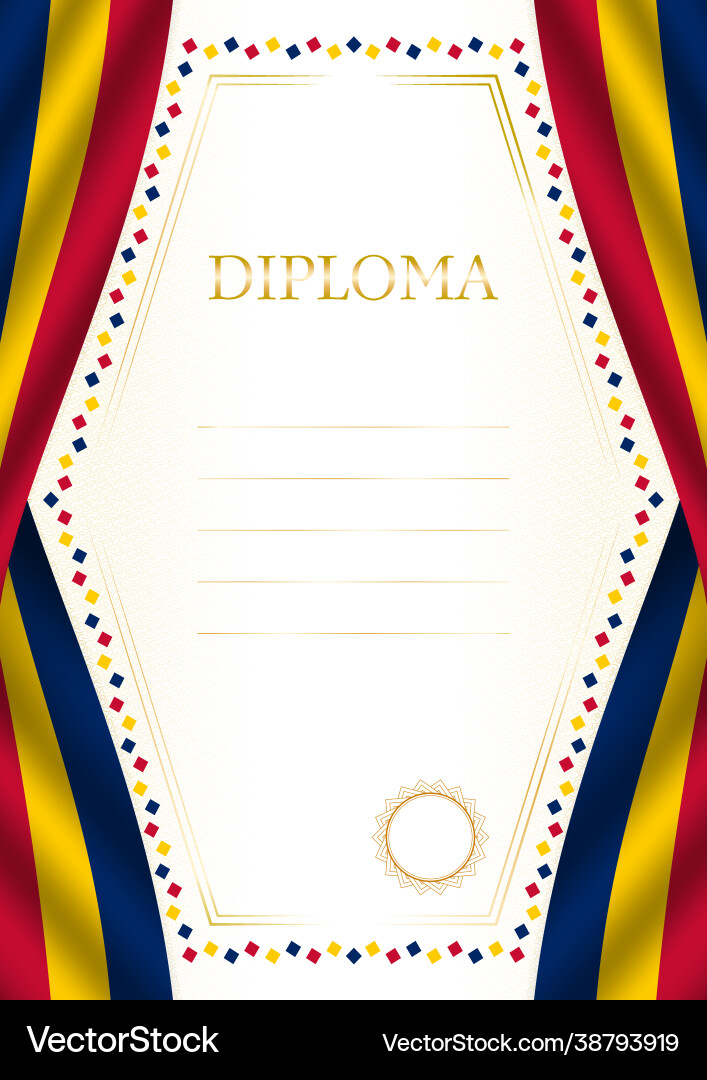 Vertical frame and border with chad flag Vertical frame and border with chad flag vector image
