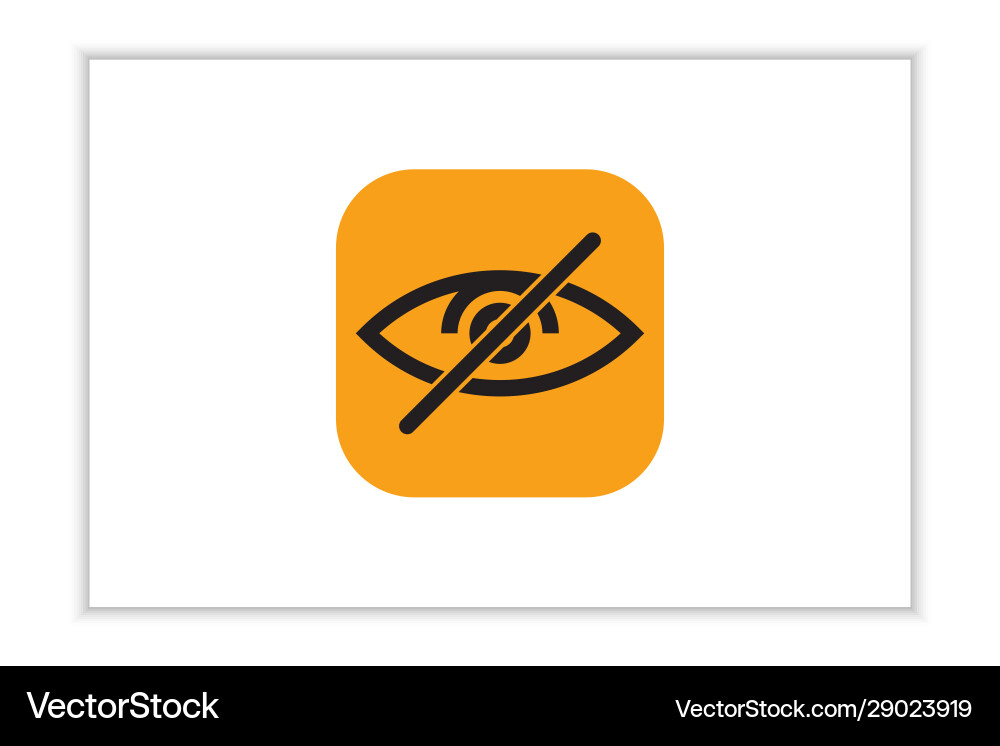 Visible and invisible icons hide Visible and invisible icons hide vector image