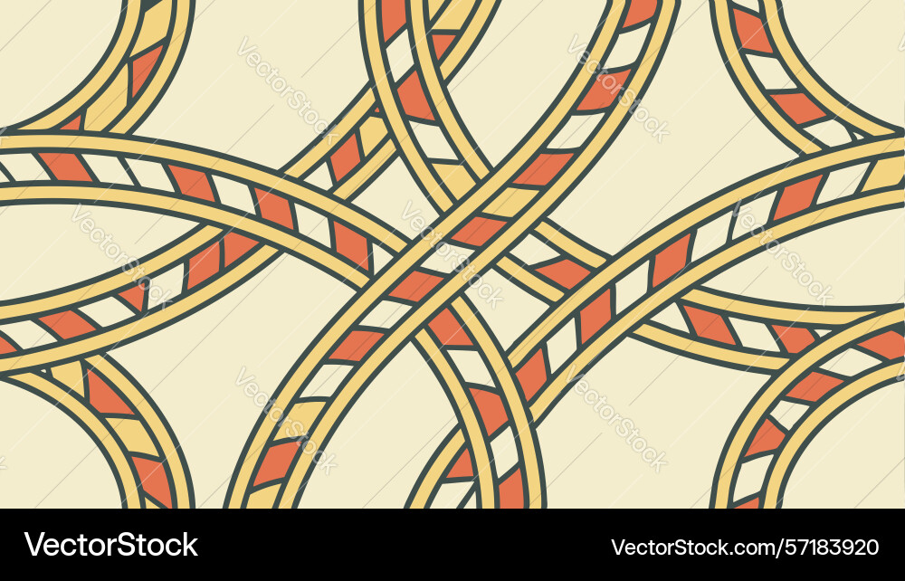 Abstract repeating pattern of interwoven rings vector image