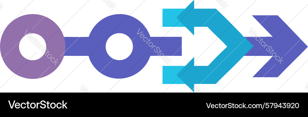 Arrow to Circular Endpoint Vector Image