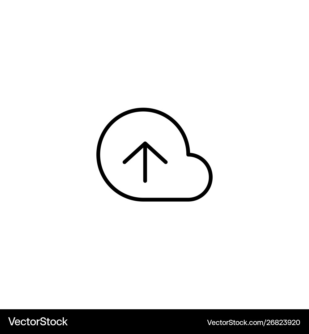 Cloud upload icon vector image