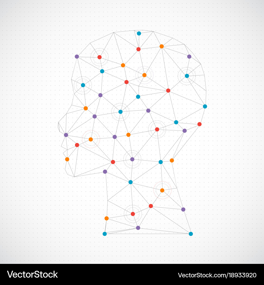 Creative concept background with triangular grid vector image