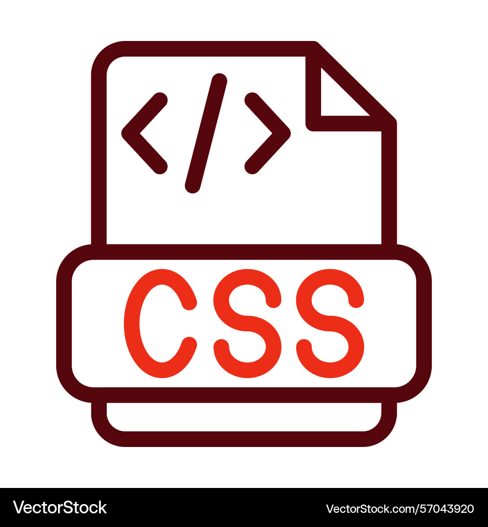 Css thick line two color icons for personal Vector Image