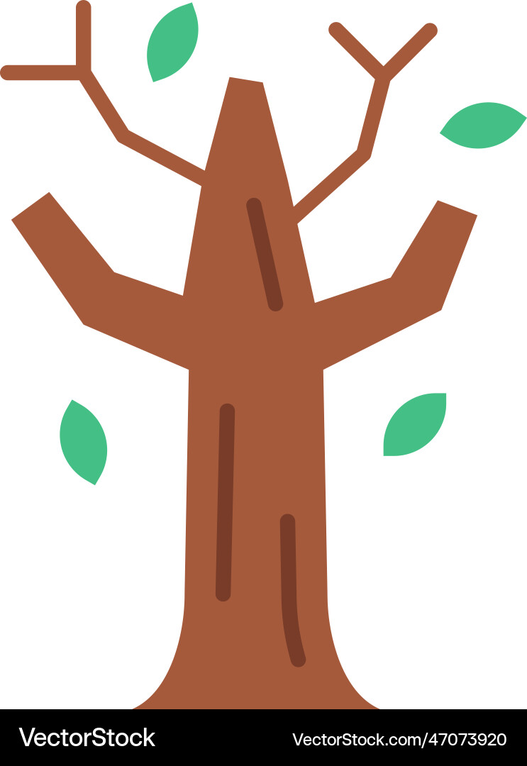 Deciduous tree icon image suitable Vector Image