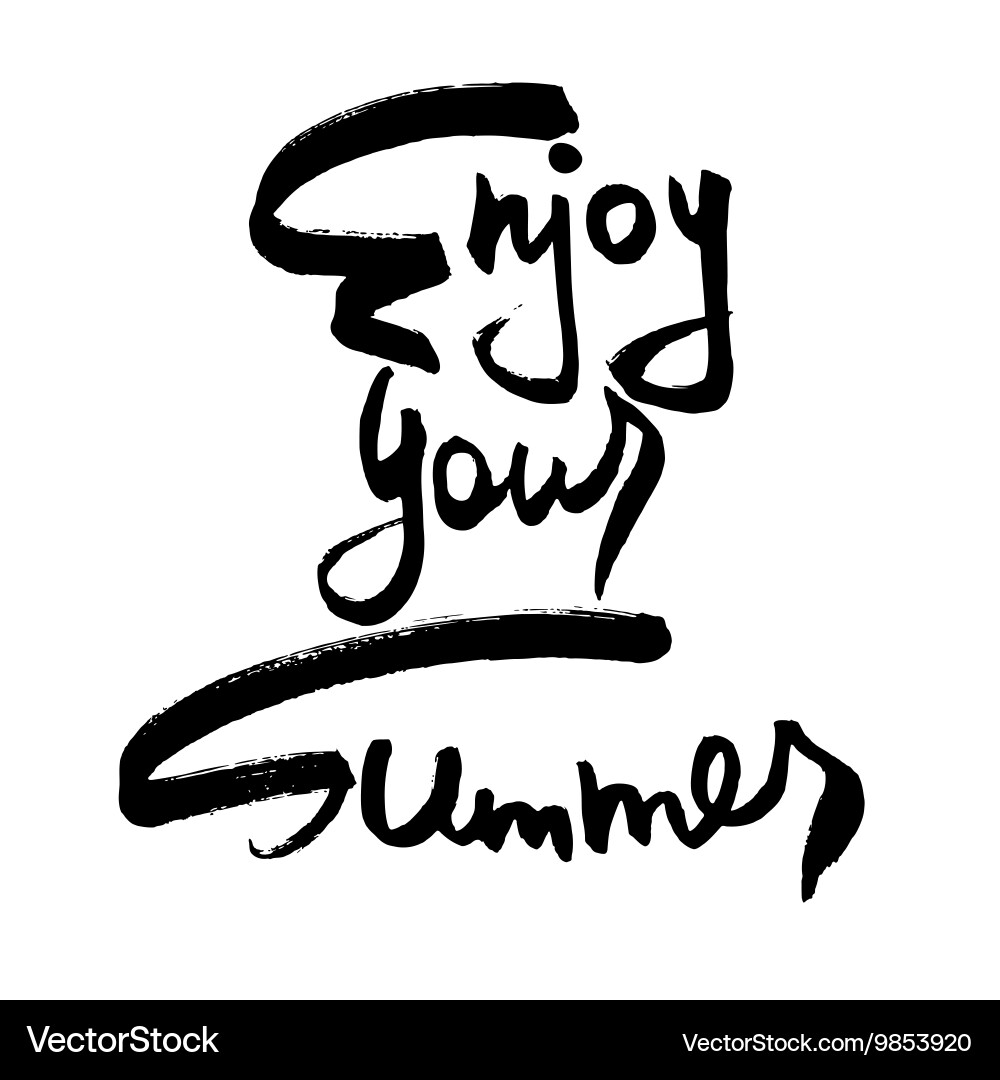 Enjoy your summer creative card Vector Image