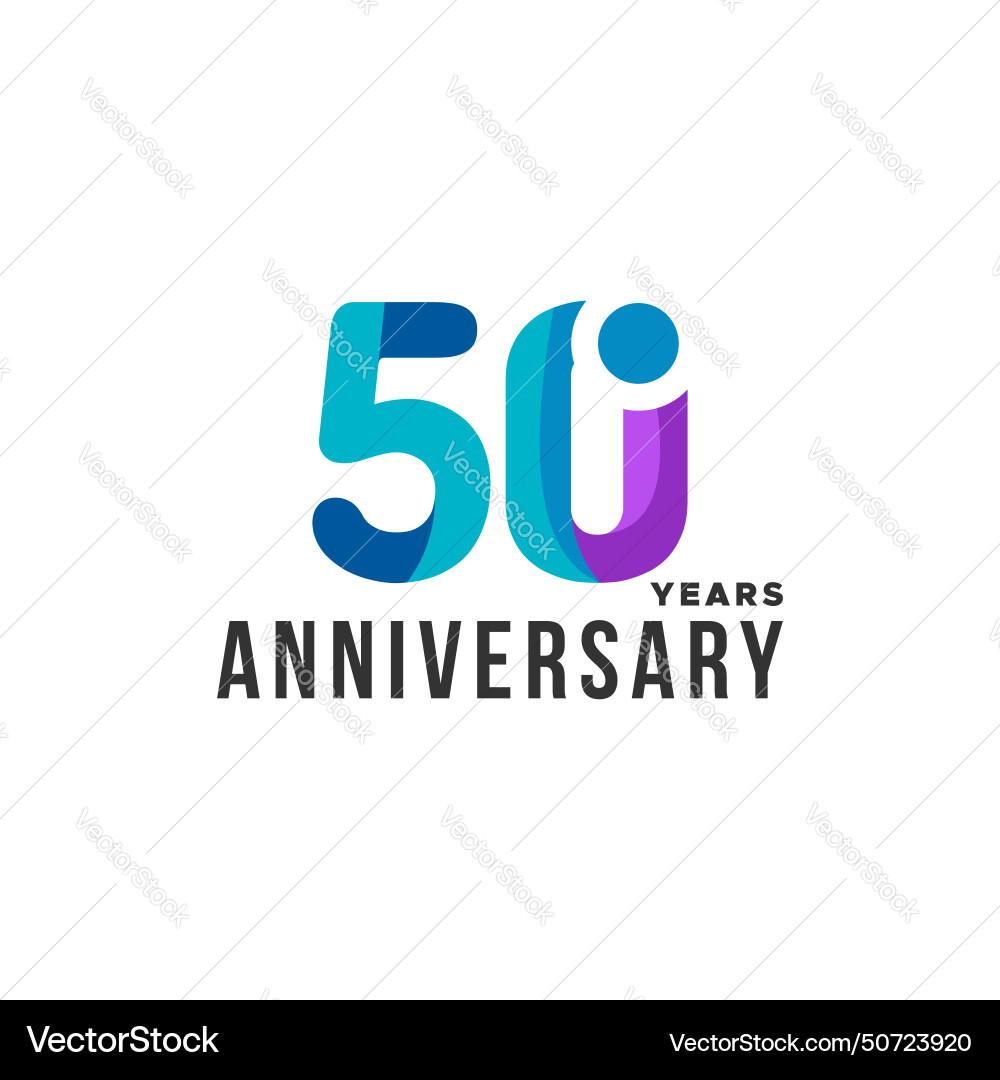 Gradient anniversary number design collection Vector Image