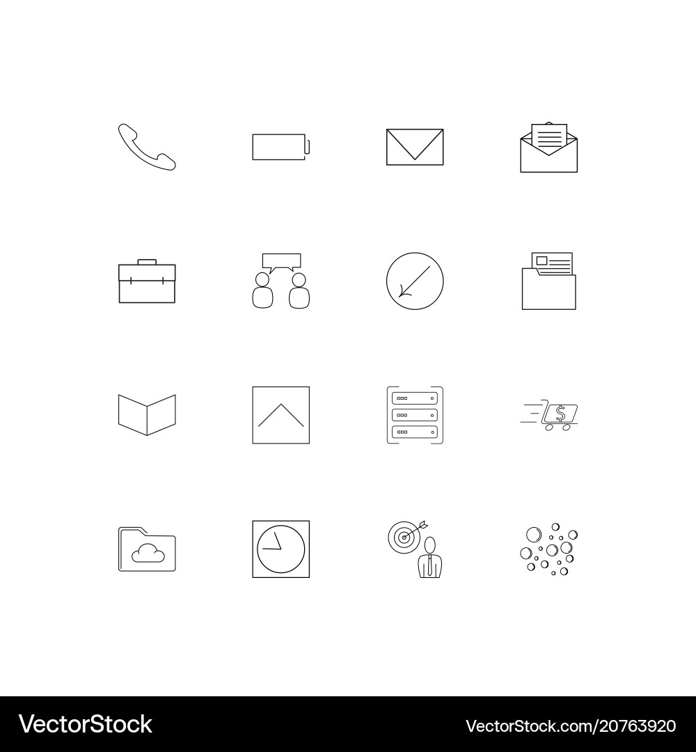 Internet of things linear thin icons set outlined vector image