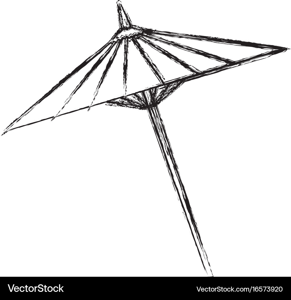 Japanese umbrella isolated icon Vector Image