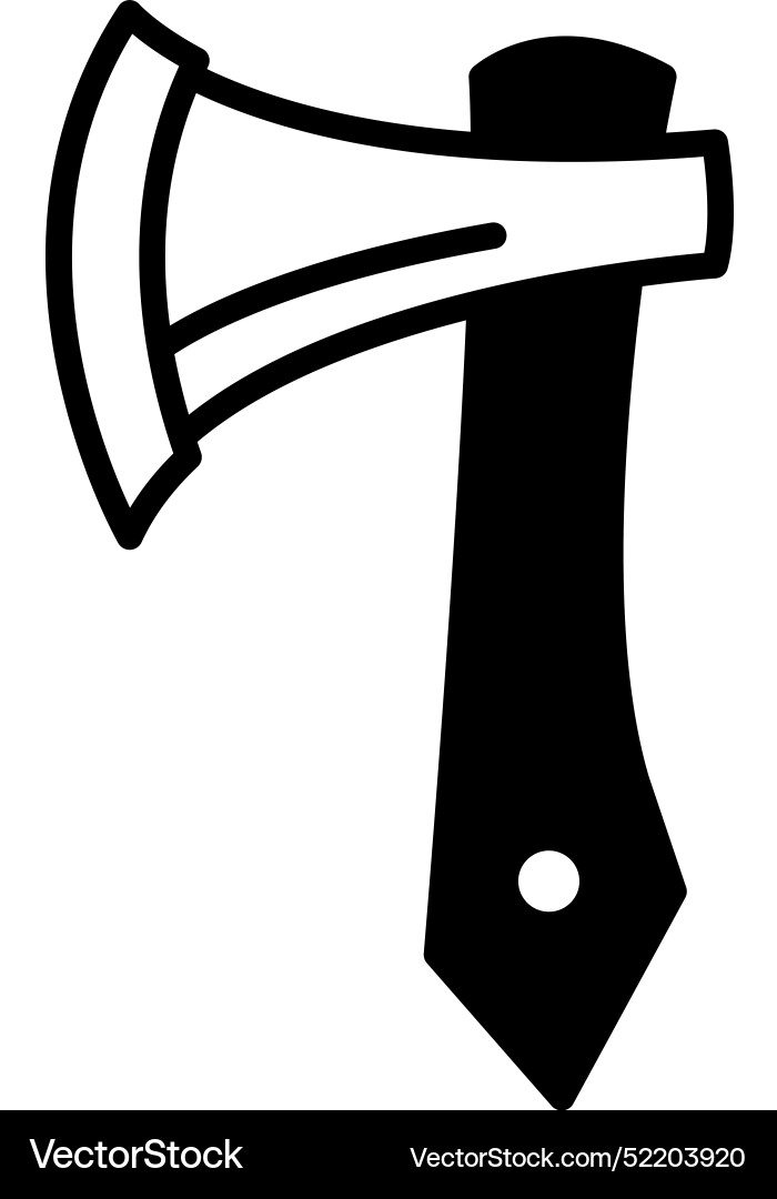 Lumbering ax in line icon style Lumbering ax in line icon style Vector Image