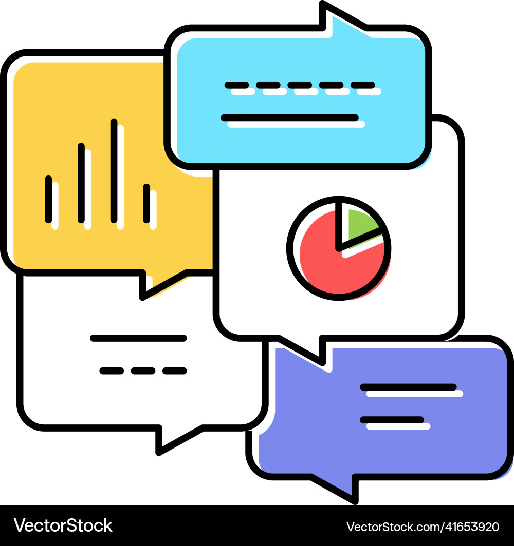 Office tasks discussing color icon Office tasks discussing color icon vector image