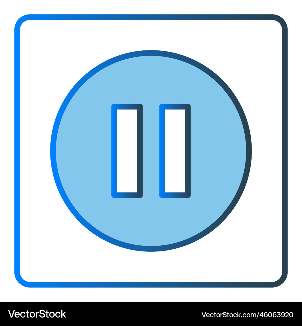 Pause icon related to music player lineal Pause icon related to music player lineal vector image