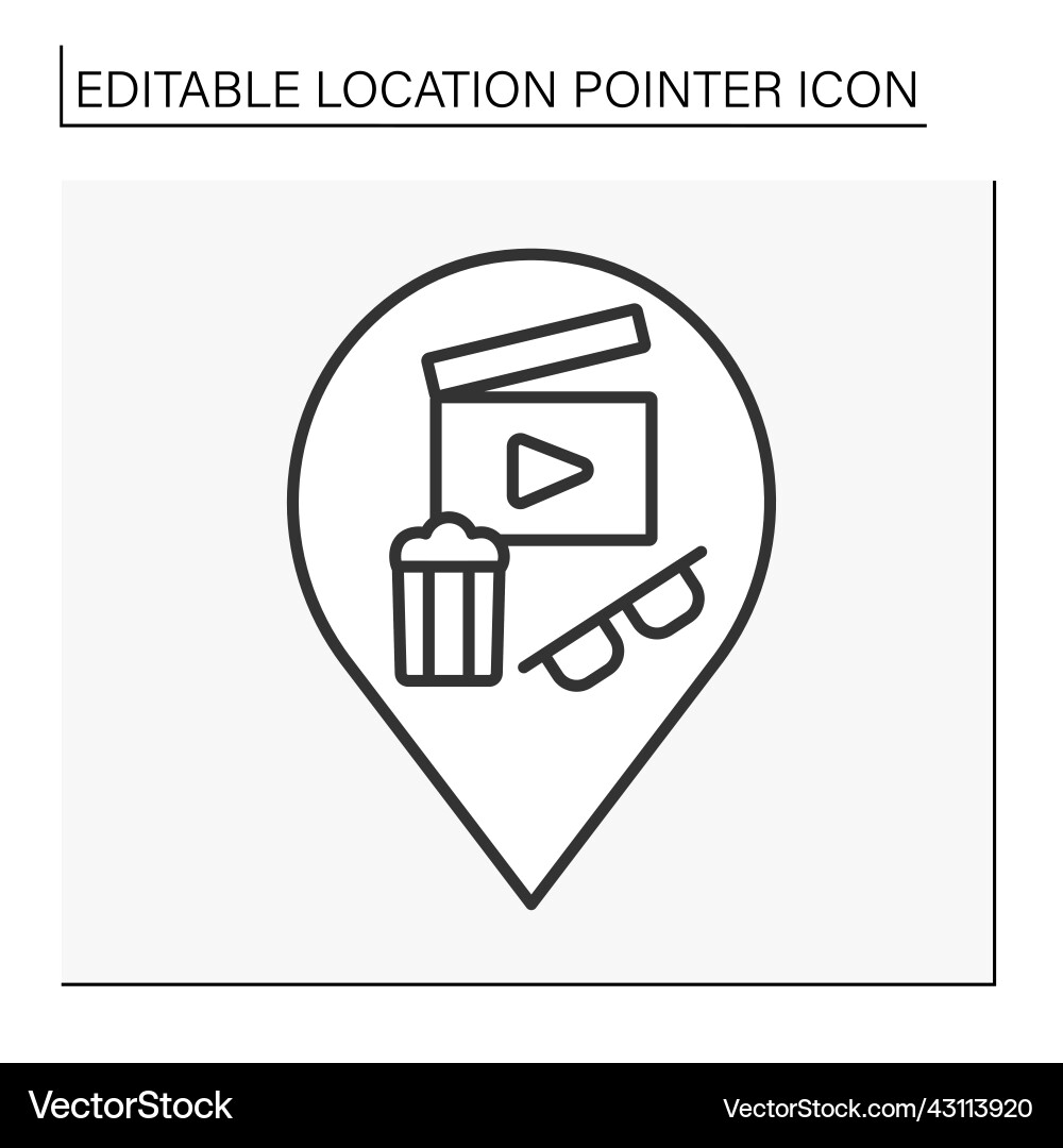Pointer line icon Pointer line icon Vector Image