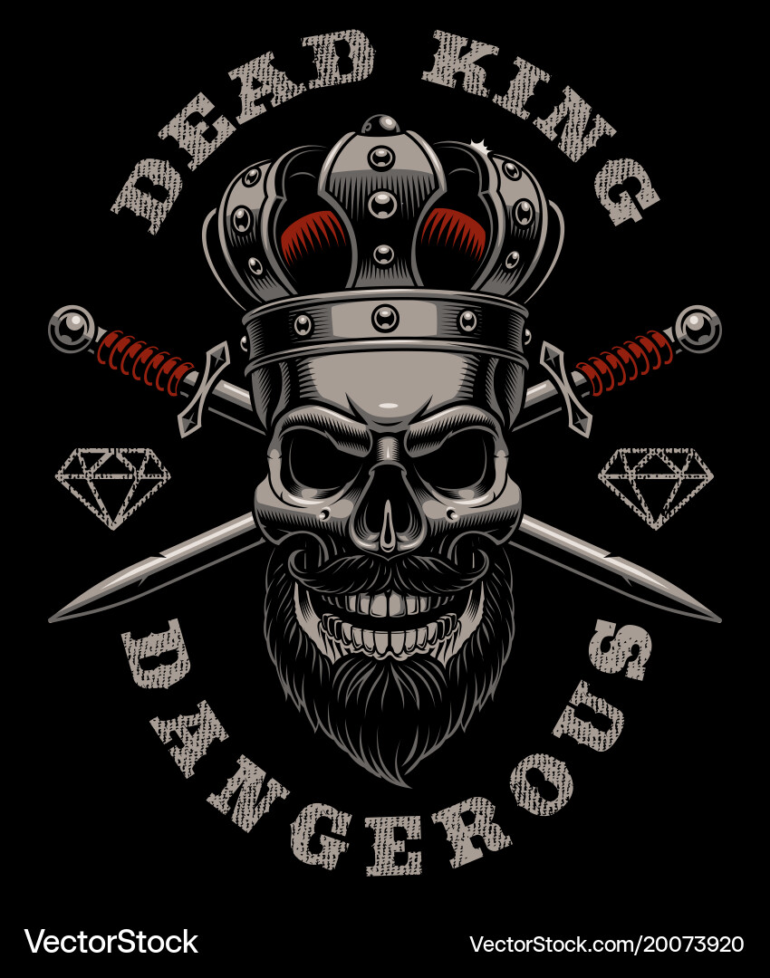 Royal Skull King Vector Image