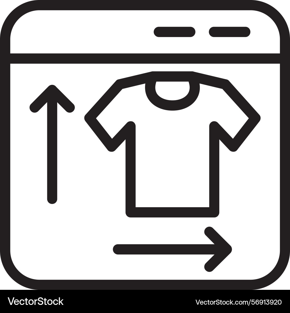 Size guide linear style icon design Vector Image