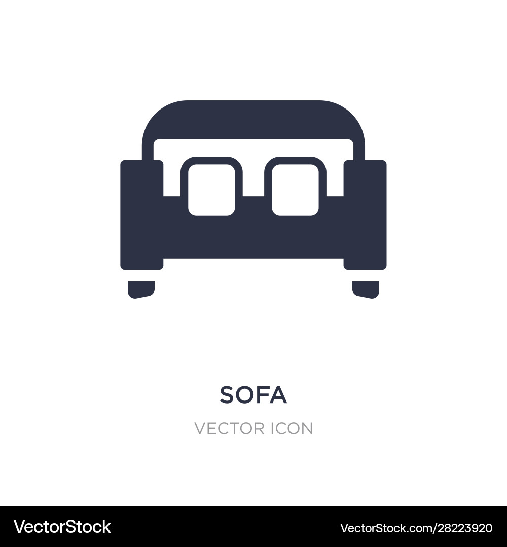 Sofa icon on white background simple element from Vector Image