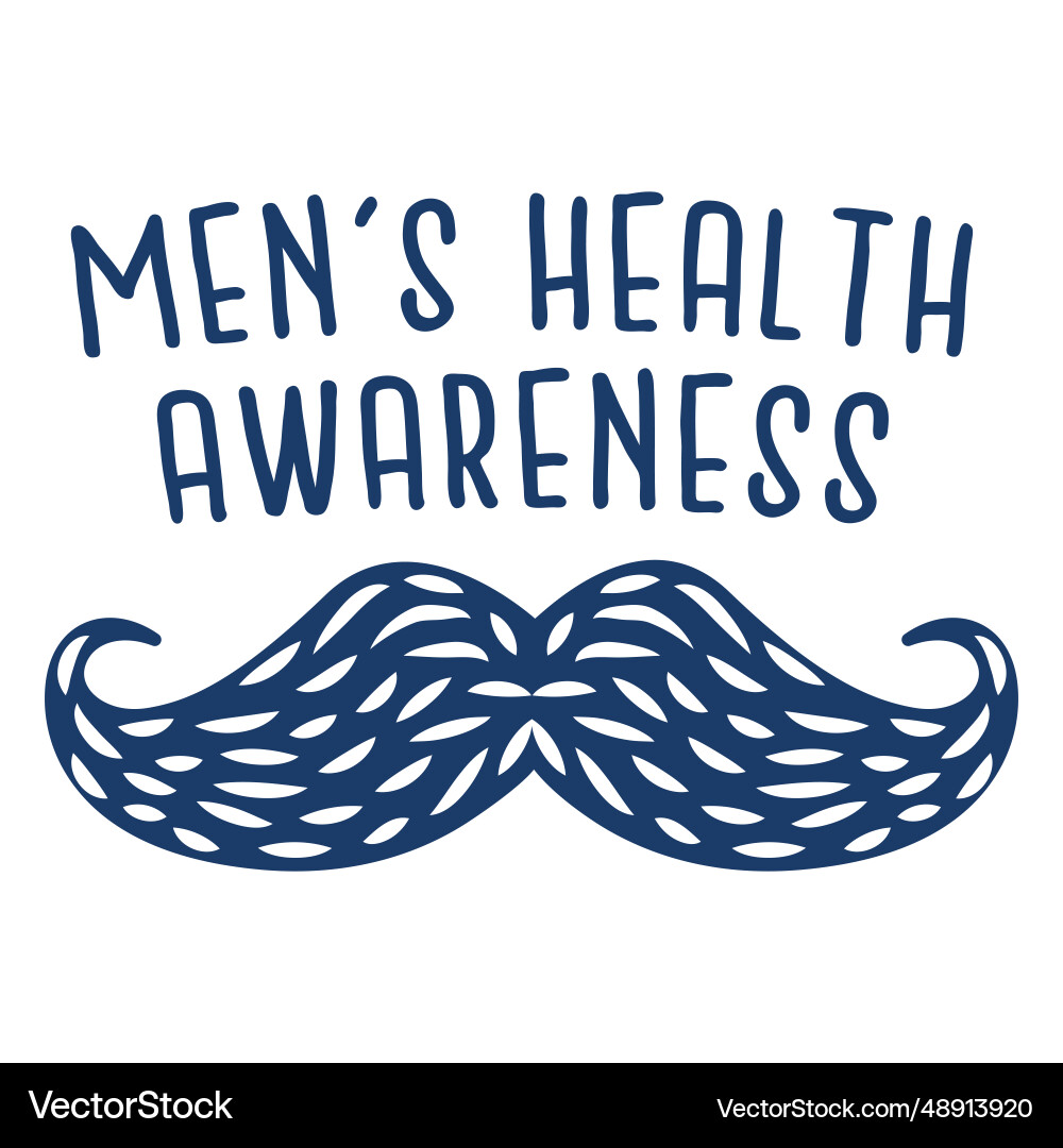 Stippled Moustache Quote - Health – Royalty-Free Vector | VectorStock, image size:1000x1080