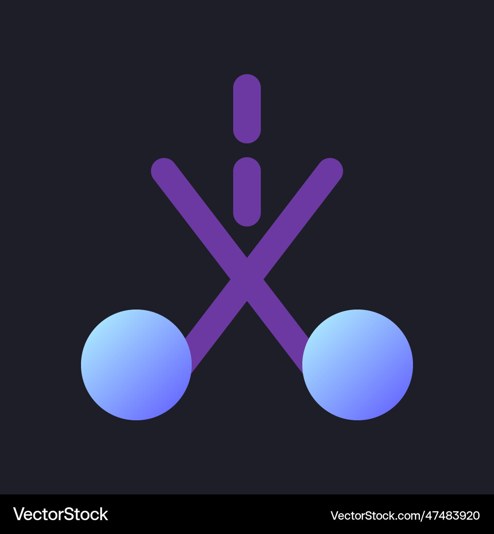 Trim flat gradient fill ui icon for dark theme Trim flat gradient fill ui icon for dark theme vector image