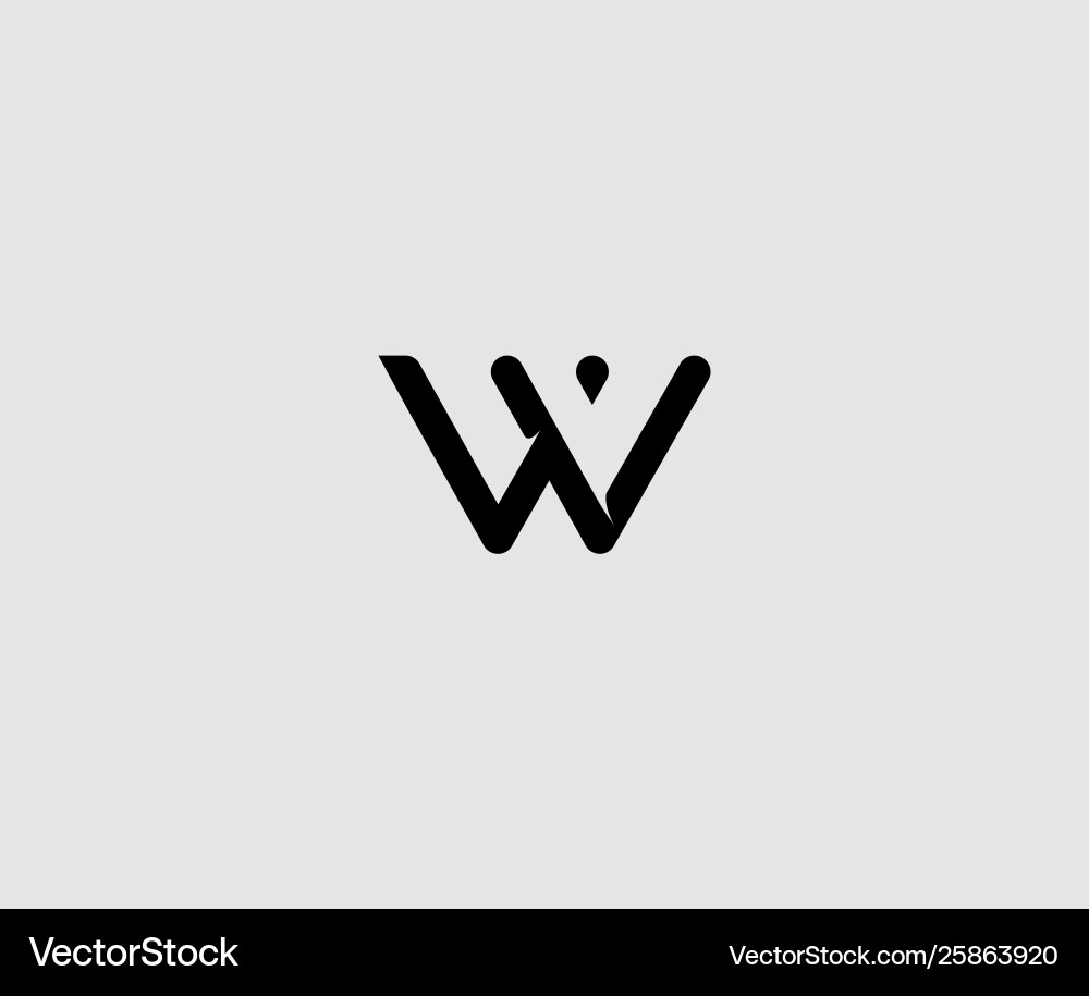Unique modern minimalism monogram letter w logo Vector Image