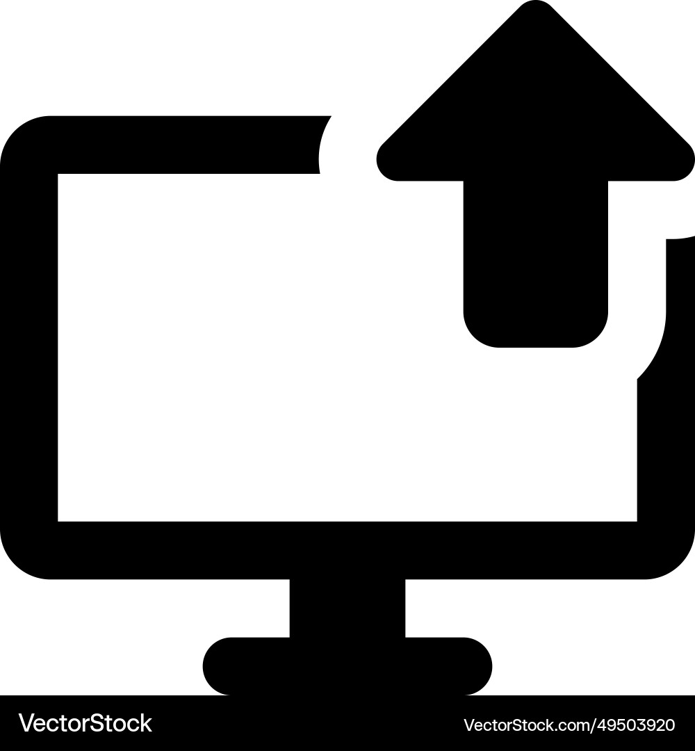 Uploading and saving files to the monitor vector image