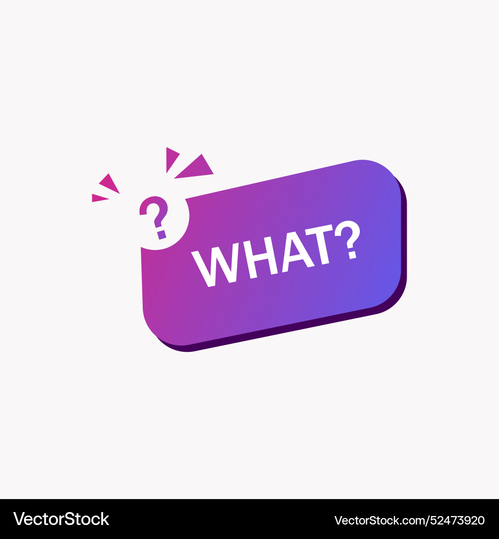 What button with question mark What button with question mark vector image