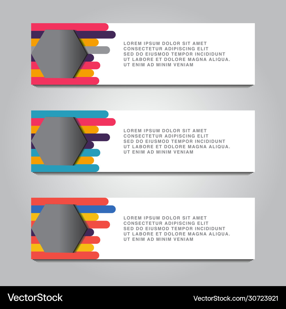 Abstract design web banner colorful gradient Abstract design web banner colorful gradient vector image