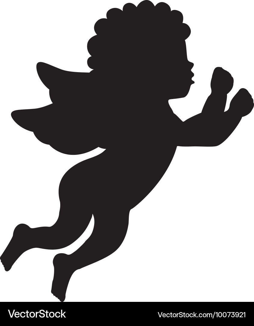 Angel Silhouette Icon Vector Image